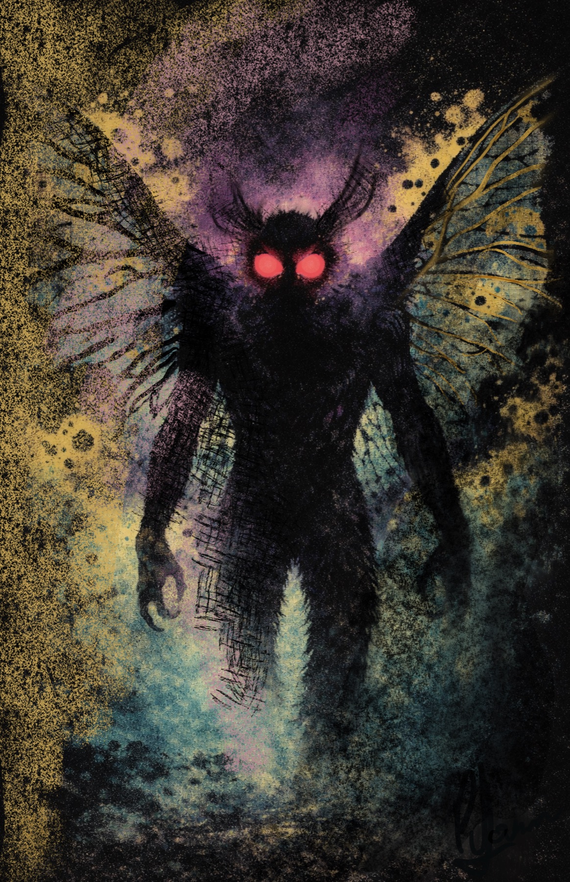 Mothman image from the Cryptid Casework project