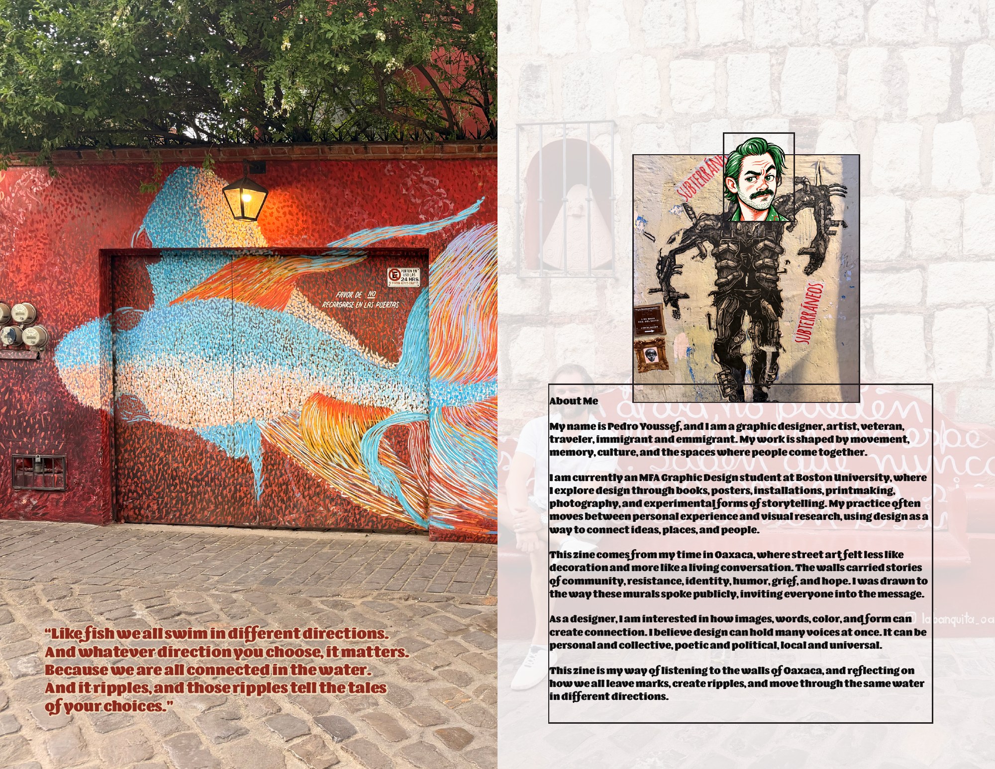 OAXACA introductory spread with mural photography and project text